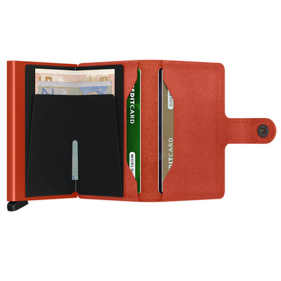 Secrid Miniwallet Original Orange Leather Wallet