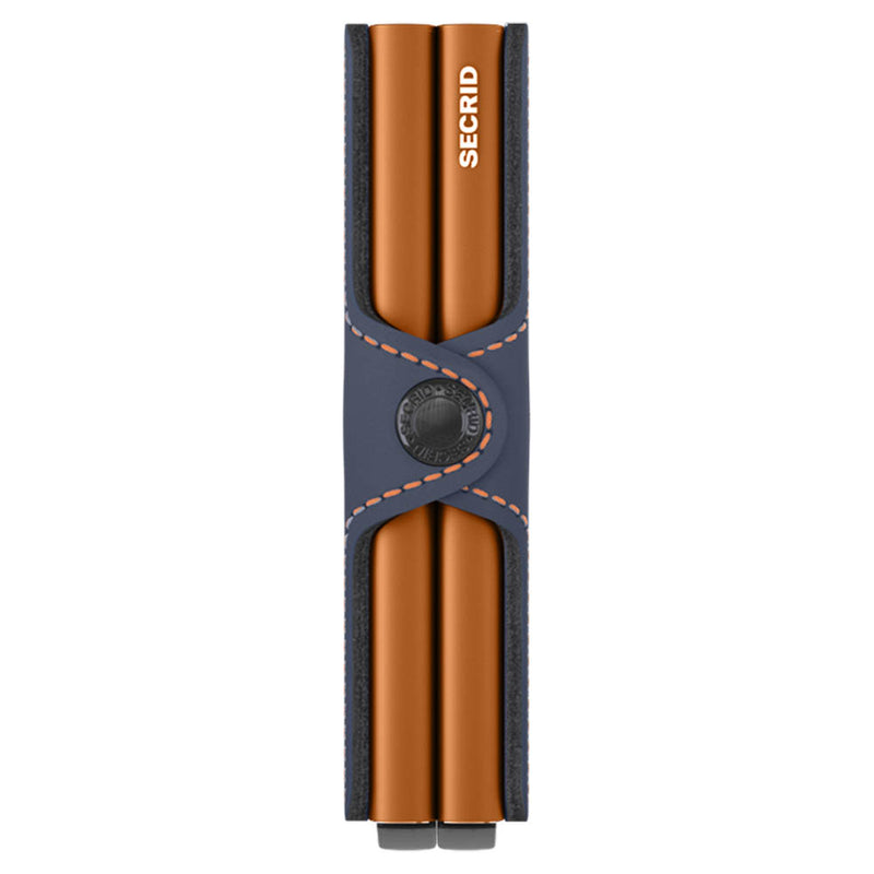 Secrid Twinwallet Matte Nightblue / Orange Leather Wallet