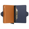 Secrid Twinwallet Matte Nightblue / Orange Leather Wallet