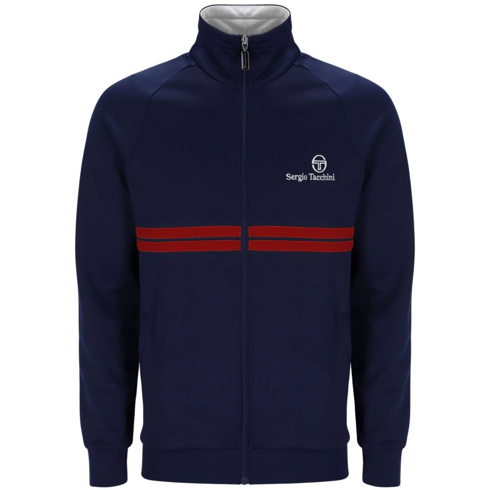 Sergio Tacchini New Dallas Track Top Maritime Blue and White