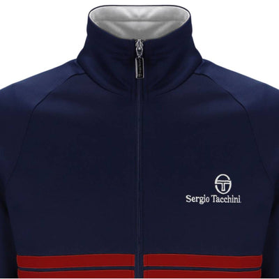 Sergio Tacchini New Dallas Track Top Maritime Blue and White