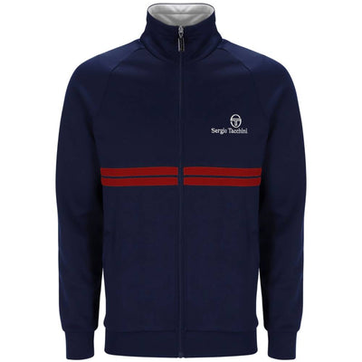 Sergio Tacchini New Dallas Track Top Maritime Blue and White