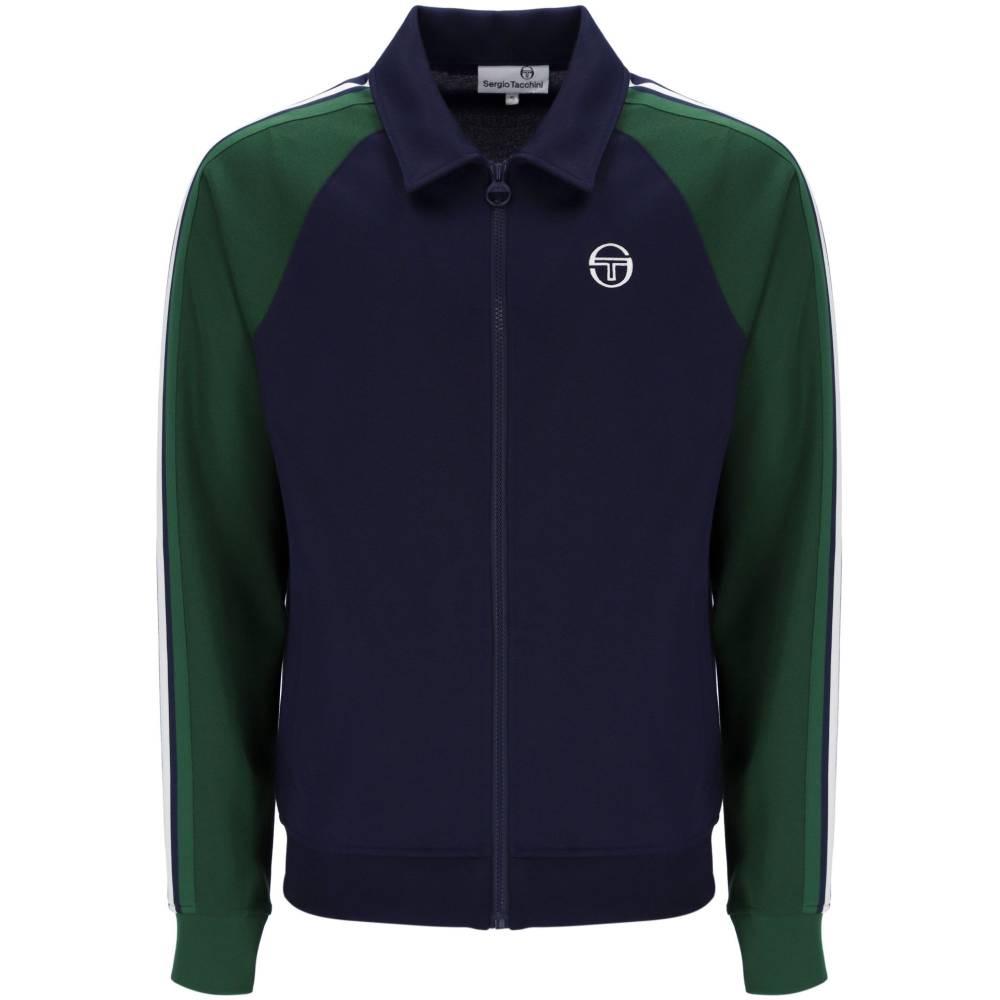 Sergio Tacchini Renshaw Tape Track Top Maritime Blue Eden