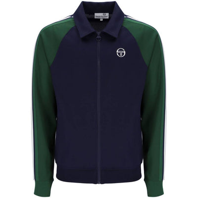 Sergio Tacchini Renshaw Tape Track Top Maritime Blue Eden