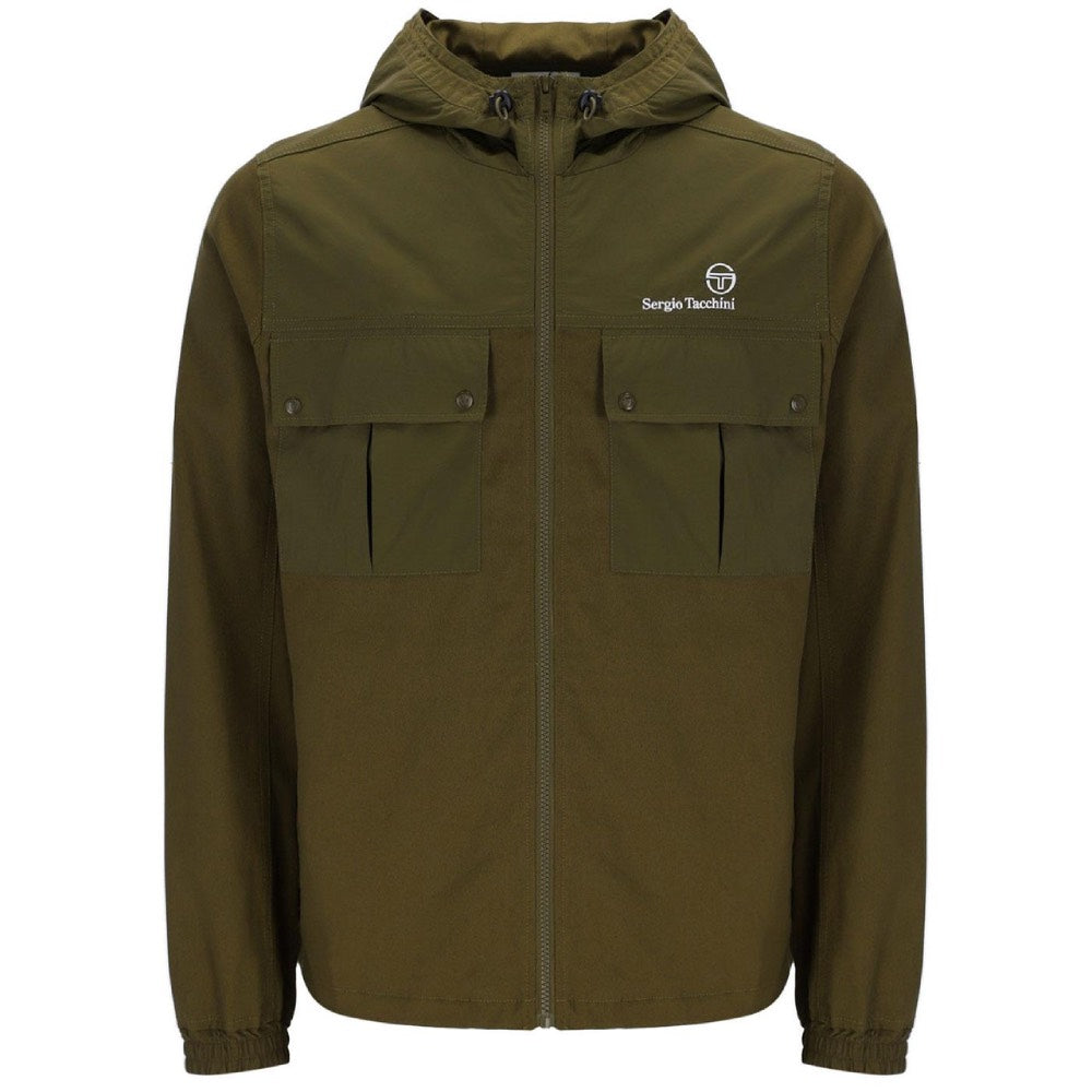 Sergio Tacchini Calisti Hooded Jacket Dark Olive