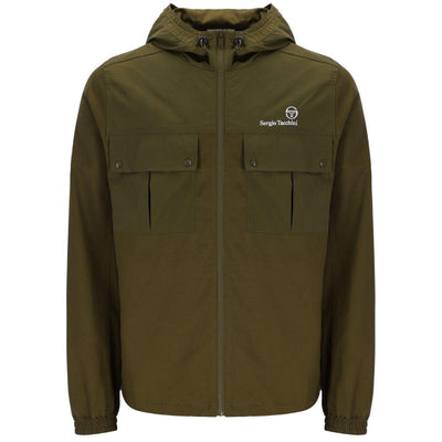 Sergio Tacchini Calisti Hooded Jacket Dark Olive