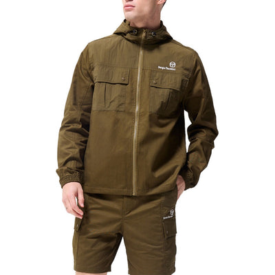 Sergio Tacchini Calisti Hooded Jacket Dark Olive