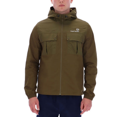 Sergio Tacchini Calisti Hooded Jacket Dark Olive