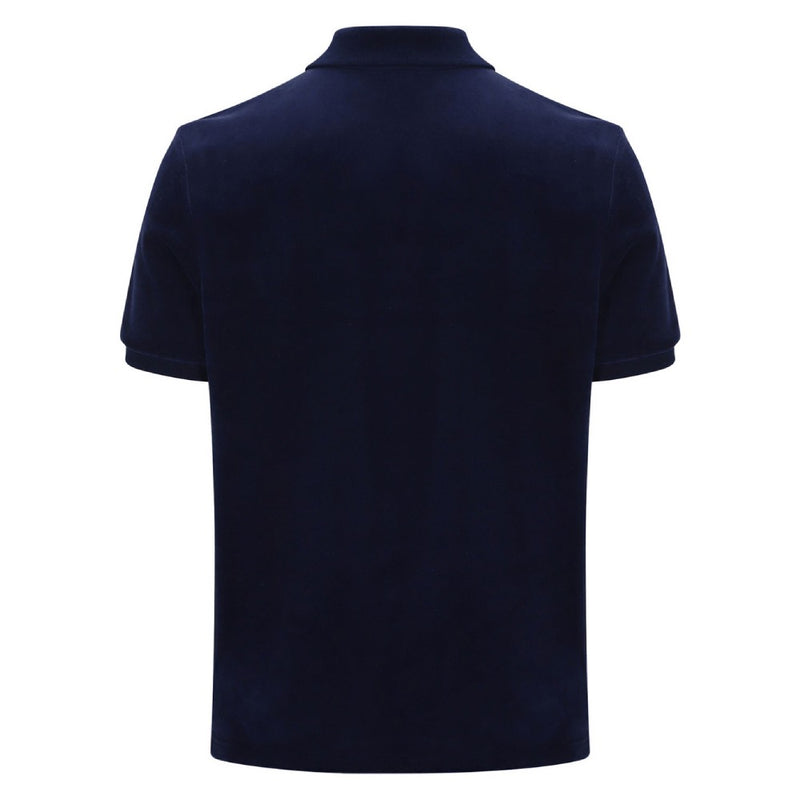 Sergio Tacchini Cardona Velour Zip Polo Shirt Maratime Blue / White