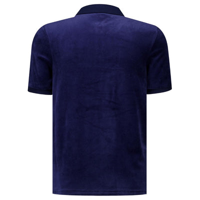 Sergio Tacchini Cardona Velour Zip Polo Shirt Maratime Blue / White