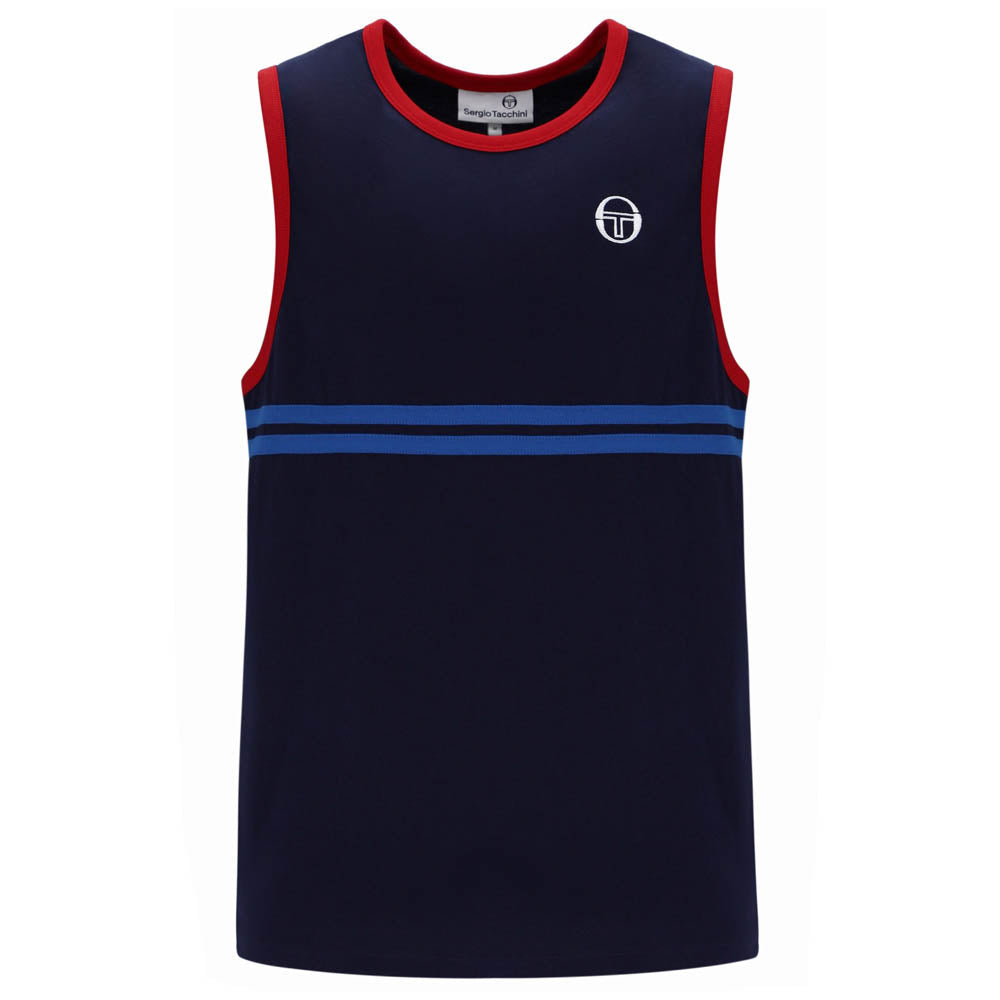 Sergio Tacchini Dallas Vest Tank Top Maritime Blue / Red