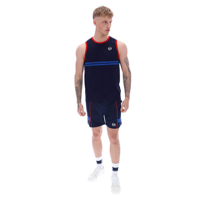 Sergio Tacchini Dallas Vest Tank Top Maritime Blue / Red