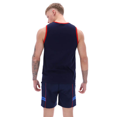 Sergio Tacchini Dallas Vest Tank Top Maritime Blue / Red