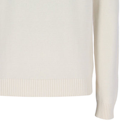 Sergio Tacchini Damarindo Long Sleeve Knit Polo Shirt Gardenia / Maratime Blue