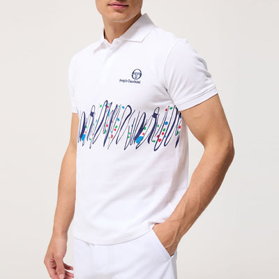 Sergio Tacchini Filzi Pat Cash Polo Shirt White