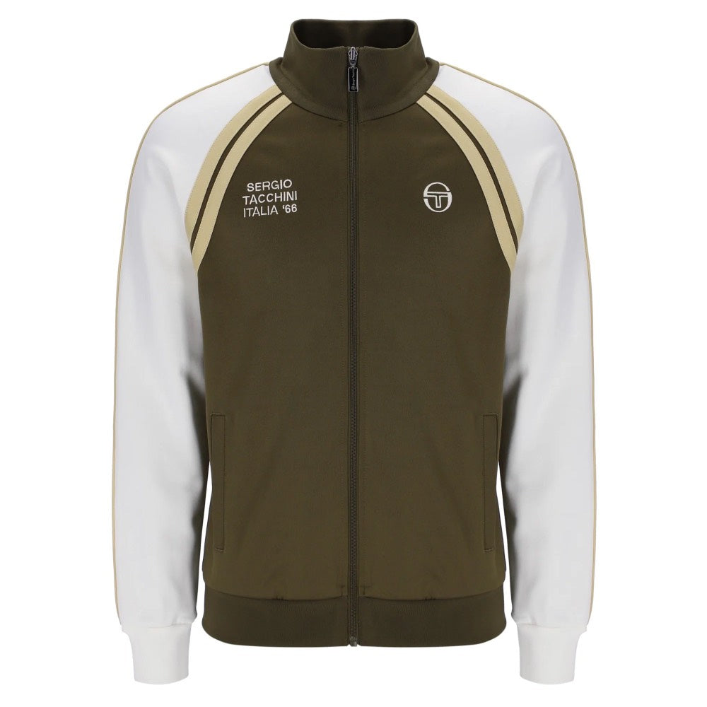 Sergio Tacchini Ghibli Davies Track Top Dark Olive / Gardenia / Mojave Desert