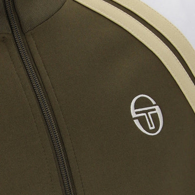 Sergio Tacchini Ghibli Davies Track Top Dark Olive / Gardenia / Mojave Desert