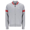 Sergio Tacchini Grello Bomber Jacket High Rise Grey and Adrenaline Red