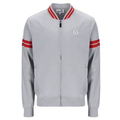 Sergio Tacchini Grello Bomber Jacket High Rise Grey and Adrenaline Red