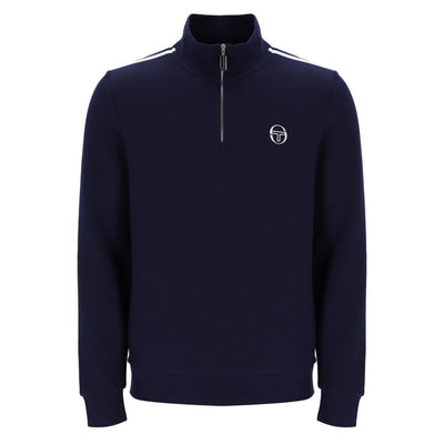 Sergio Tacchini Locchi 1/4 Zip Sweat Top Maratime Blue / White
