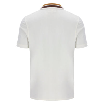 Sergio Tacchini Mahony Velour 1/4 Zip Polo Shirt Gardenia / Gold