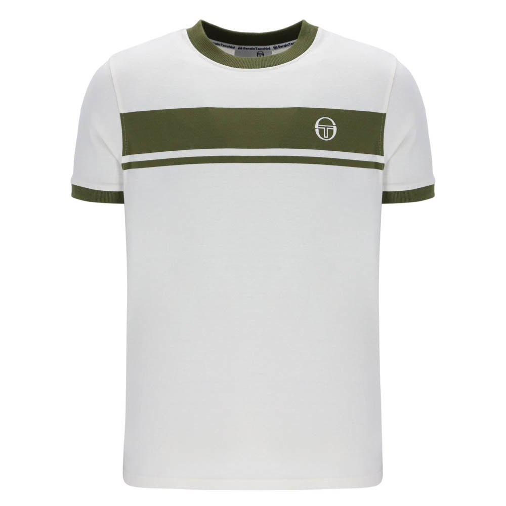 Sergio Tacchini Master Crew Neck T-Shirt Gardenia and Sphagnum