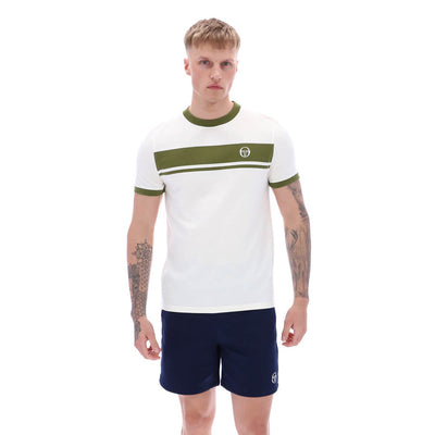 Sergio Tacchini Master Crew Neck T-Shirt Gardenia and Sphagnum