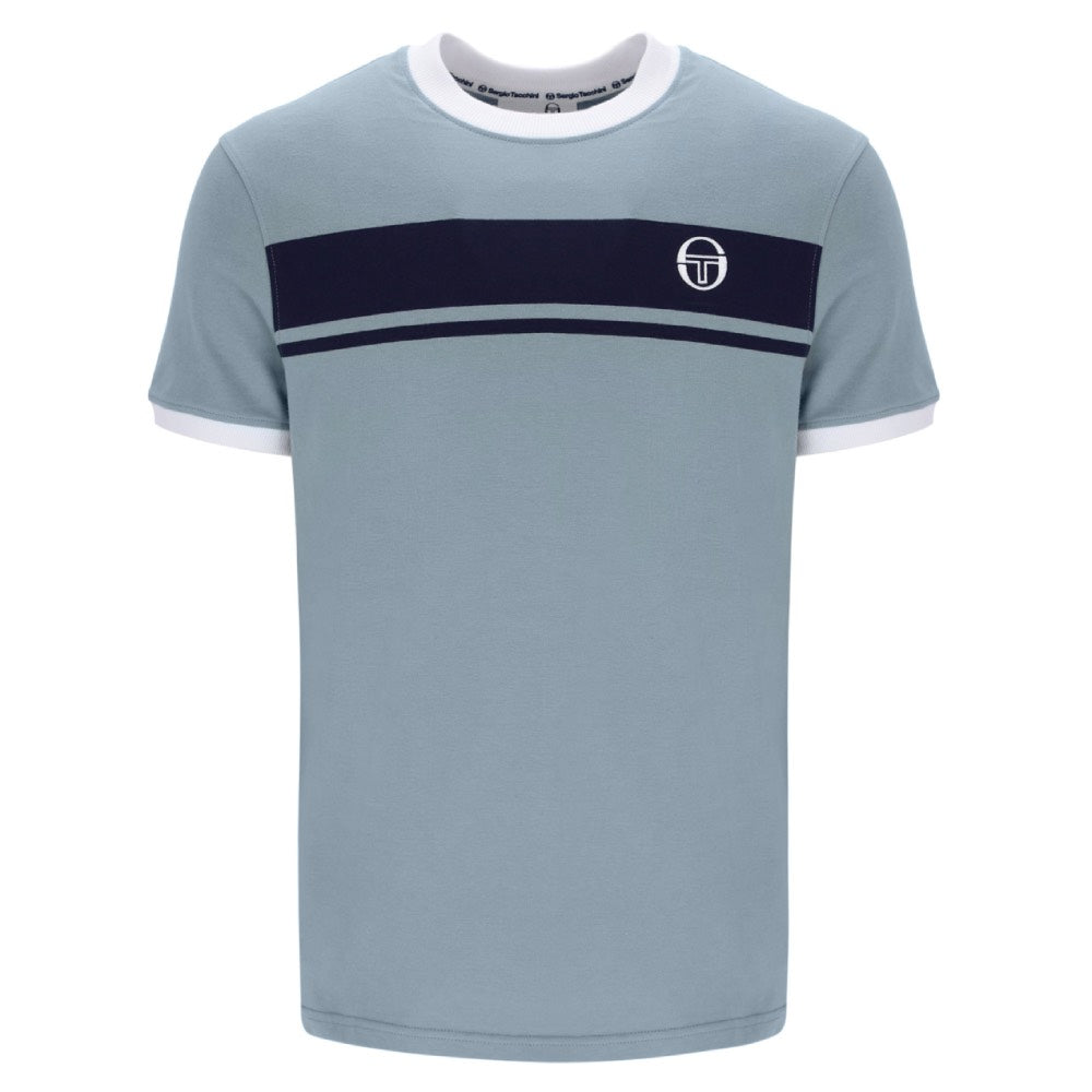 Sergio Tacchini Master T-Shirt Lead / Maratime Blue / White