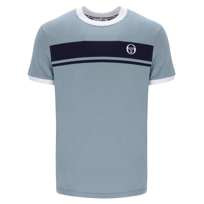 Sergio Tacchini Master T-Shirt Lead / Maratime Blue / White