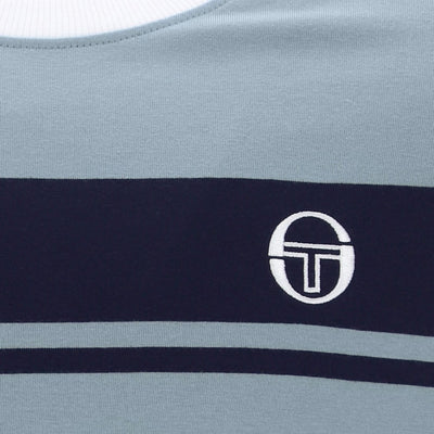 Sergio Tacchini Master T-Shirt Lead / Maratime Blue / White
