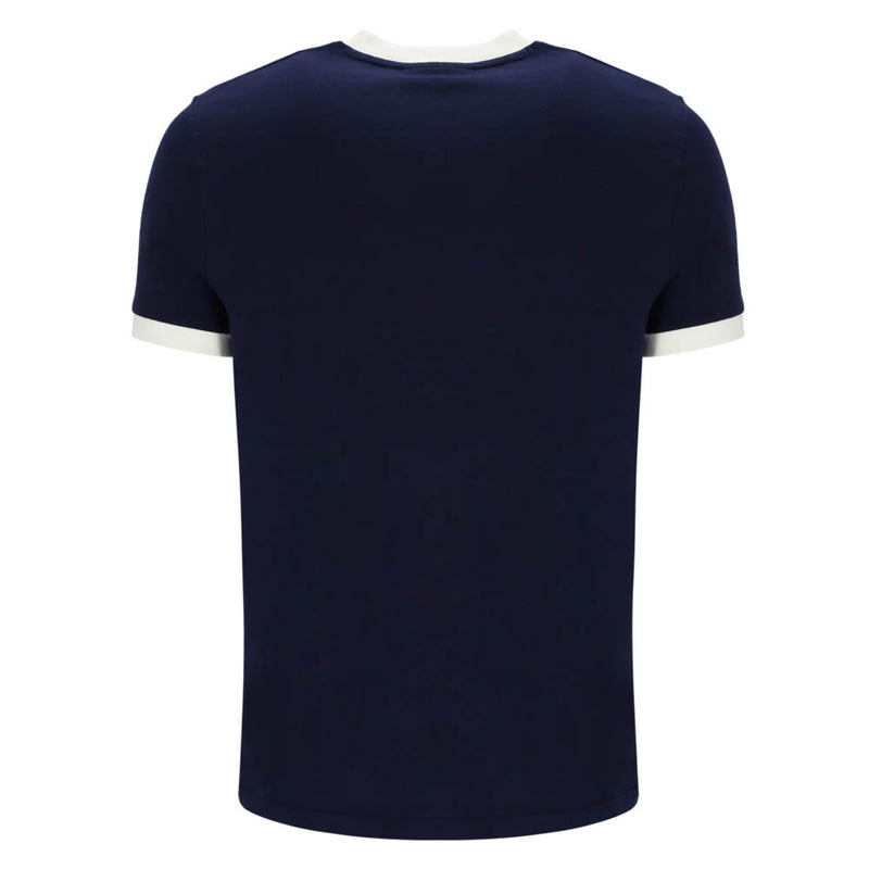 Sergio Tacchini Master Crew Neck T-Shirt Maritime Blue and Gardenia