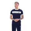Sergio Tacchini Master Crew Neck T-Shirt Maritime Blue and Gardenia