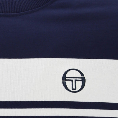 Sergio Tacchini Master T-Shirt Navy / White Tonal