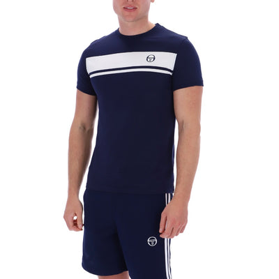Sergio Tacchini Master T-Shirt Navy / White Tonal