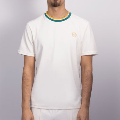 Sergio Tacchini Monte Retro Velour T-shirt Gardenia / Off White