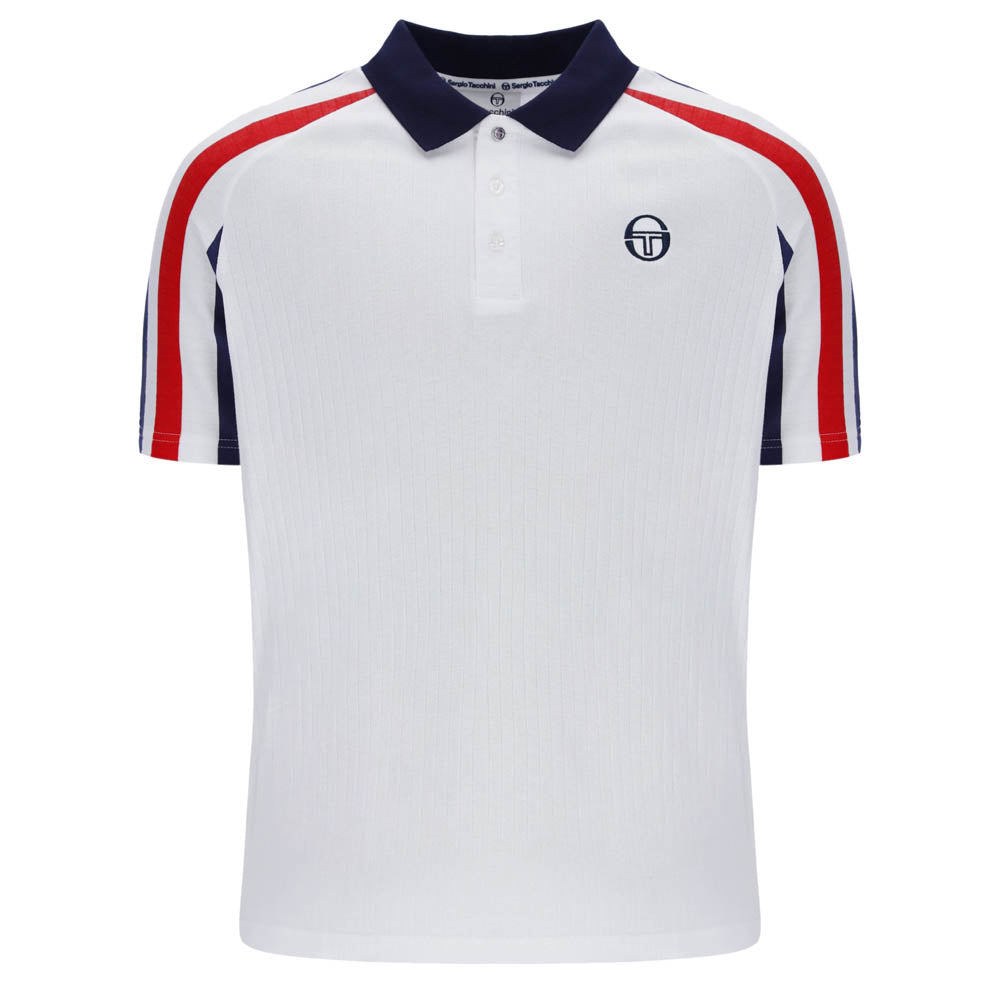 Sergio Tacchini New Blow Polo White and Maritime Blue