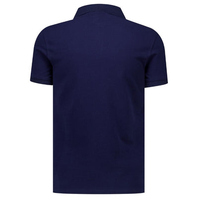 Sergio Tacchini New Supermac Polo Shirt Maritime Blue and Adrenaline Rush