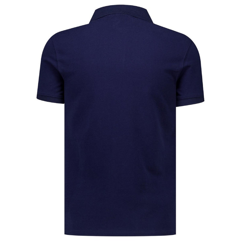 Sergio Tacchini New Supermac Polo Shirt Maritime Blue and Adrenaline Rush