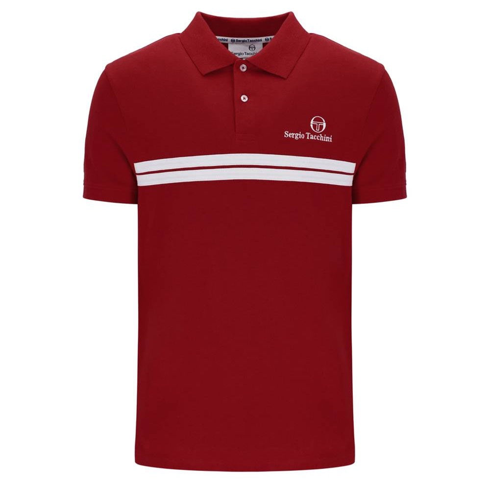 Sergio Tacchini New Supermac Polo Shirt Rhubard and Gardenia