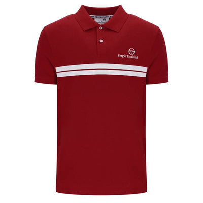 Sergio Tacchini New Supermac Polo Shirt Rhubard and Gardenia