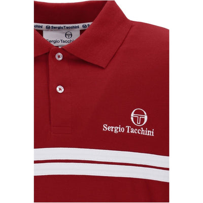 Sergio Tacchini New Supermac Polo Shirt Rhubard and Gardenia