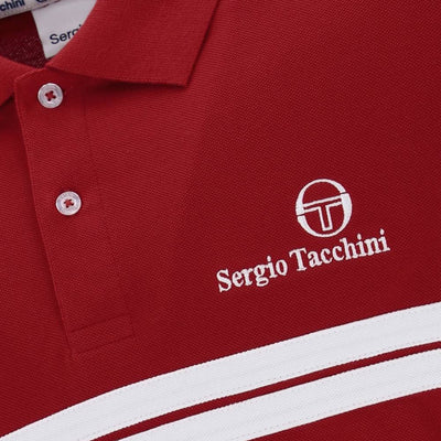 Sergio Tacchini New Supermac Polo Shirt Rhubard and Gardenia