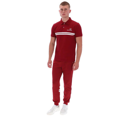Sergio Tacchini New Supermac Polo Shirt Rhubard and Gardenia