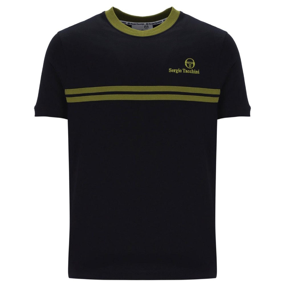 Sergio Tacchini New Supermac T-Shirt Black and Avocado