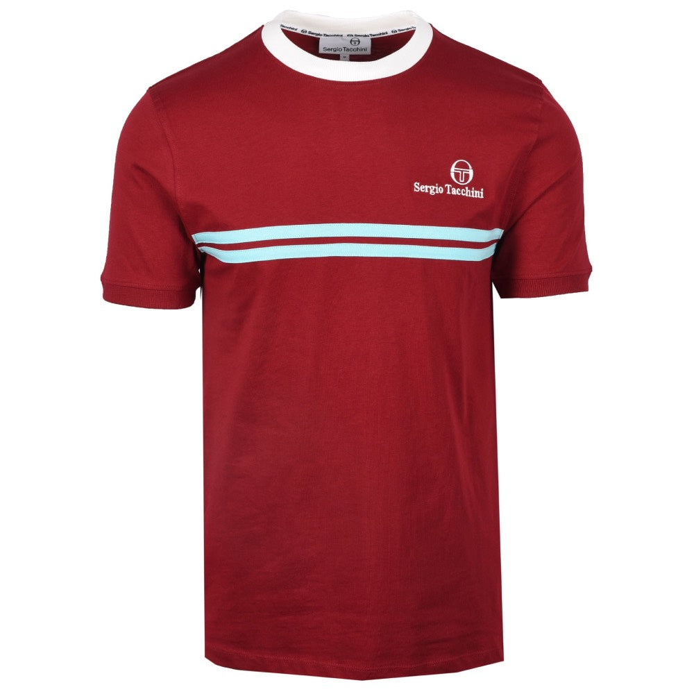 Sergio Tacchini New Supermac T-Shirt Rhubarb and Gardenia