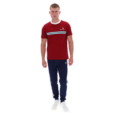Sergio Tacchini New Supermac T-Shirt Rhubarb and Gardenia