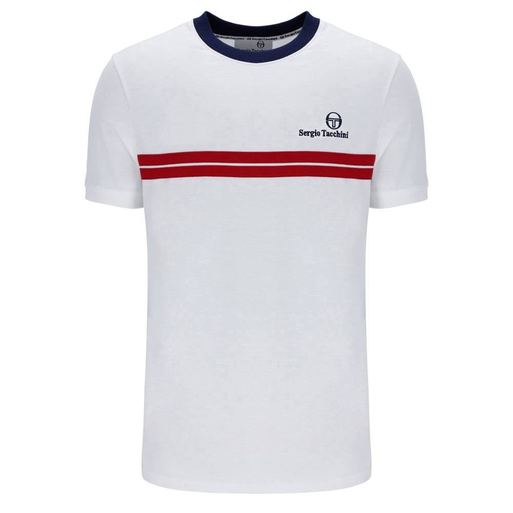 Sergio Tacchini New Supermac T-Shirt White and Maritime Blue