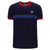 Sergio Tacchini New Supermac T-Shirt Maritime Blue and Adrenaline Red