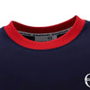 Sergio Tacchini New Supermac T-Shirt Maritime Blue and Adrenaline Red
