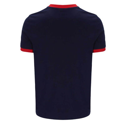 Sergio Tacchini New Supermac T-Shirt Maritime Blue and Adrenaline Red